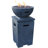 Athislus 38" Outdoor Concrete Column Fire Pit 40,000 BTU - Includes Lava Rocks and PVC Cover-1072230692
