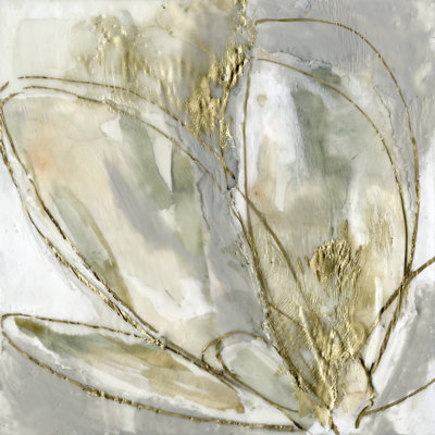 «Blooming Gold II» par Jennifer Goldberger, reproduction d'art sur toile tendue