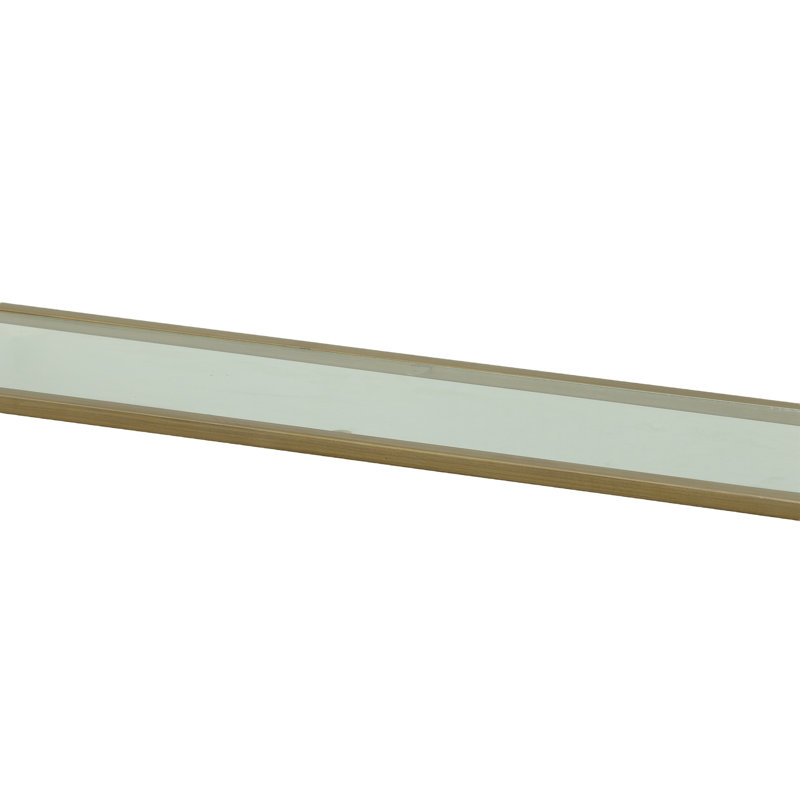 Elegant Gold 48 Inch Console Table with Tempered Glass Top