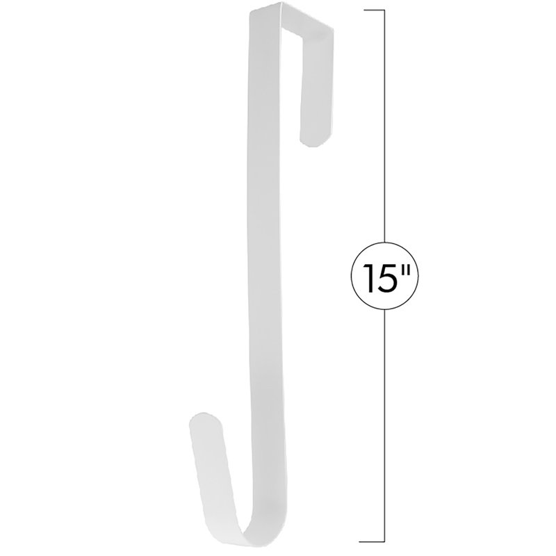 RN'D Hooks, White, 15" H x 2.2" W x 1" D
