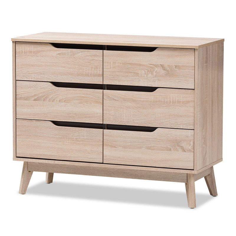 Commode double moderne à 6 tiroirs Ambridge
