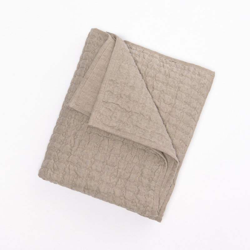 Cathalina Linen Quilt, Natural, King Quilt 