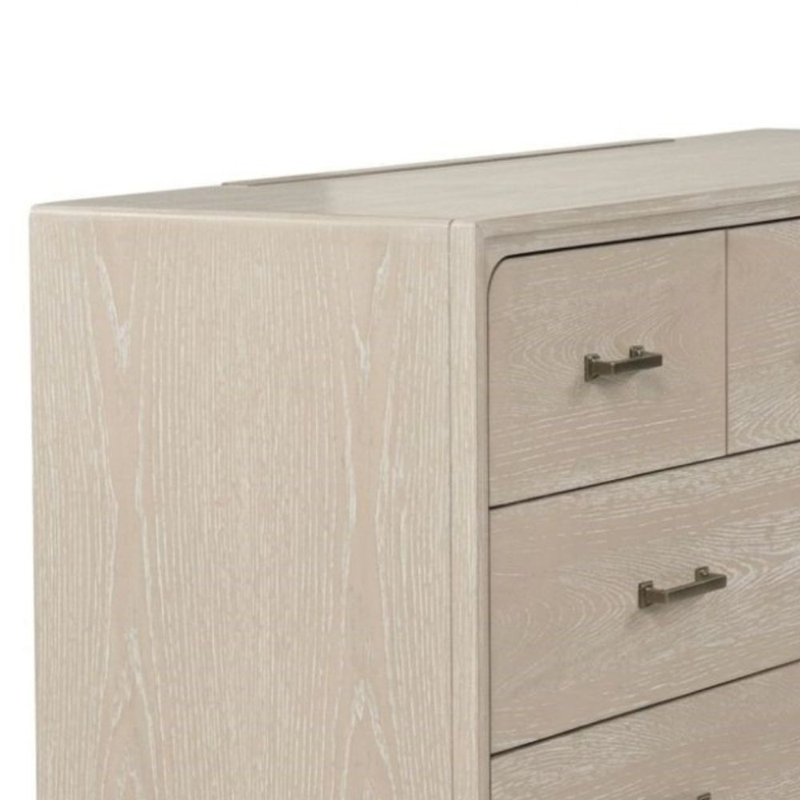 Commode à 7 tiroirs en chêne clair Pritchard