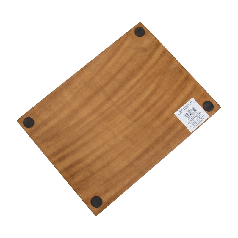 Ahsan Solid Wood Tray, White/Green
