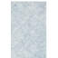 Tapis bleu / ivoire en laine / coton touffeté à la main Braelyne-1877503431
