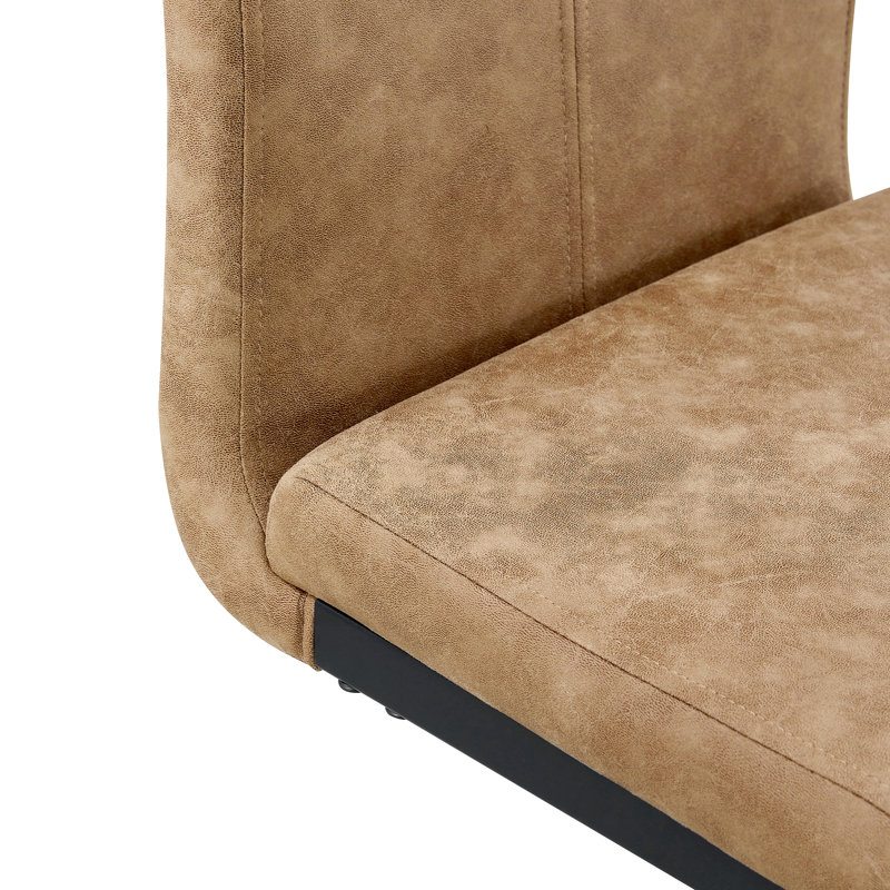 Tabouret de bar 42,5 po de hauteur en tissu brun - Confort et stabilité. Ensemble de 2