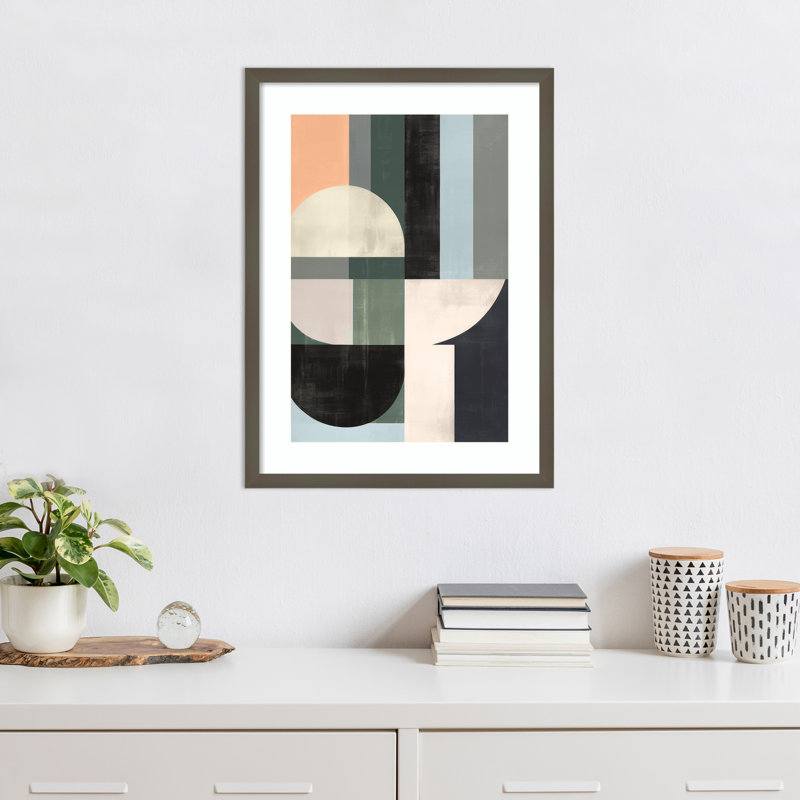 «Sage Green Midcentury Magic II» par Irena Orlov, impression sur bois encadrée, H 25 po x l 19 po