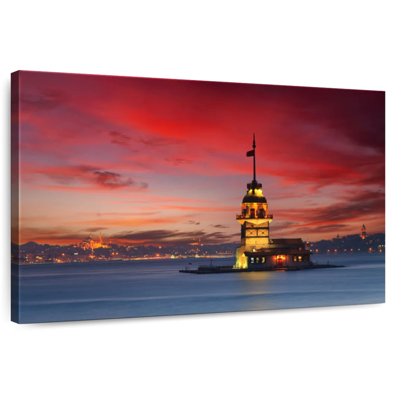 Nicci Maiden's Tower At Night, 32" H x 48" W