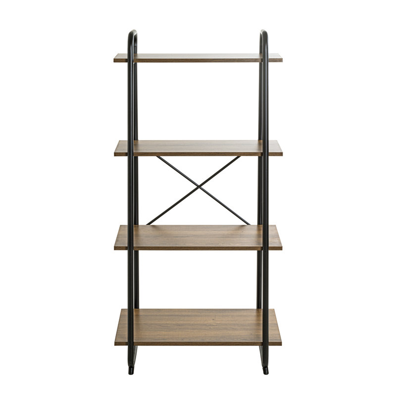 Alzamora 128cm H x 60cm W Metal Etagere Bookcase