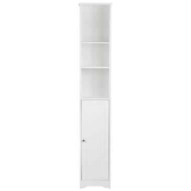 54 Tall Bathroom Linen 2-Tier Cabinet Shelf Storage Cupboard w