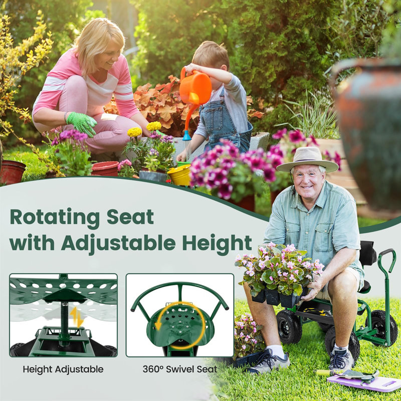 Siège de jardin avec roues, Green