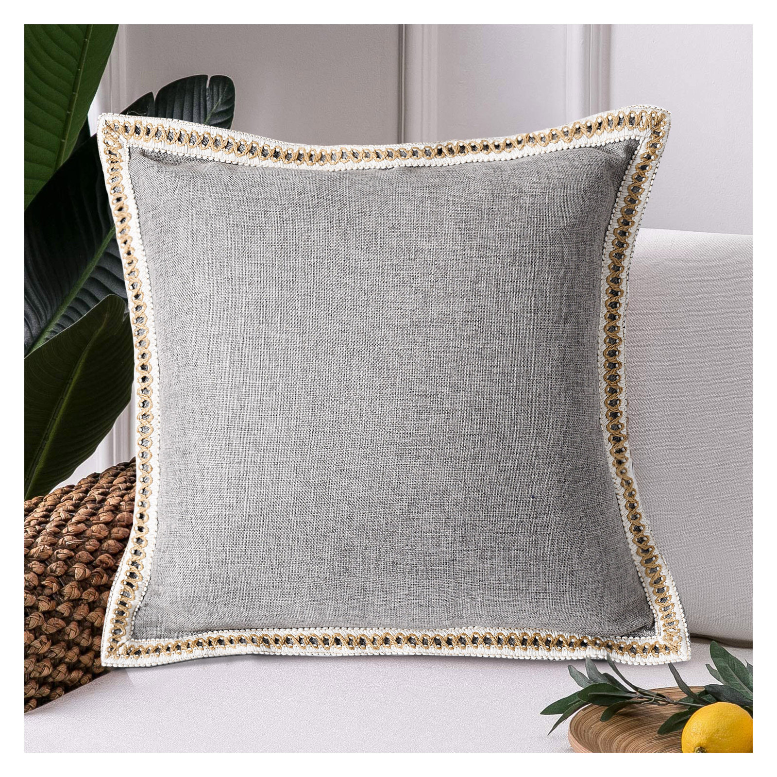 Gray, Square 18"