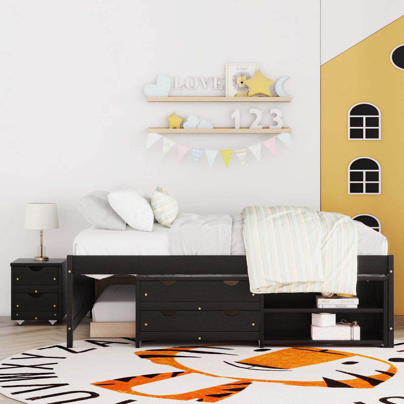 Lit plateforme avec rangement Overbay, Espresso
