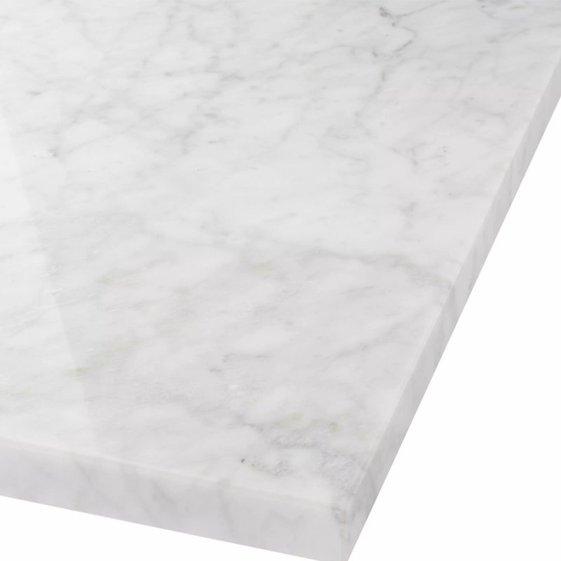 Aliso 60" Double Bathroom Vanity, Carrara Marble, 8" Widespread, Java