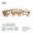 Cooksey Solid Wood 5-Person Sofa Seating Group With Cushions