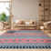 Felty Geometric Navy/Ivory Area Rug