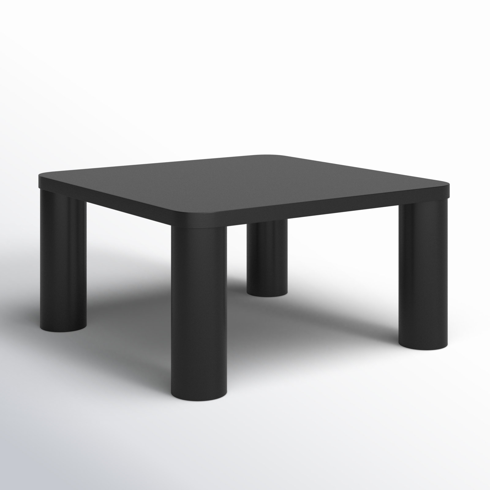 Patricio Single Coffee Table, Black, 16.14" H x 32" L x 32" W