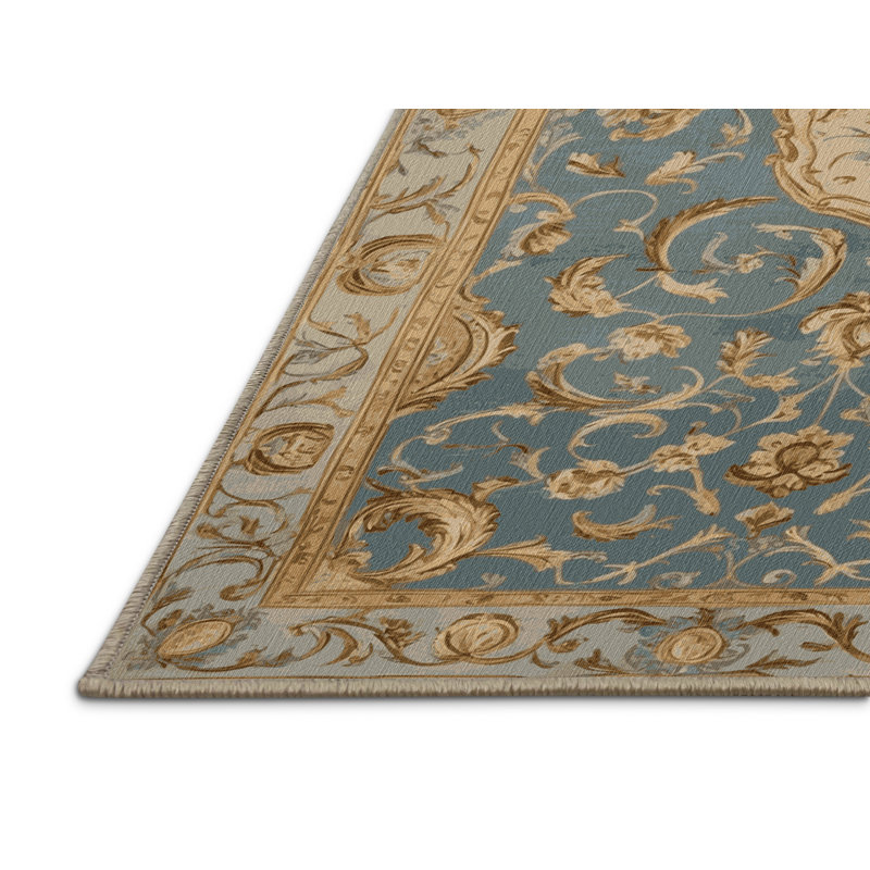 Tapis brun français lavable à la machine, Carré 5 pi