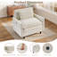 Chaise d'appoint de salon en bois massif rembourré en bois massif 38,7 po avec charge USB-36225585-36225587