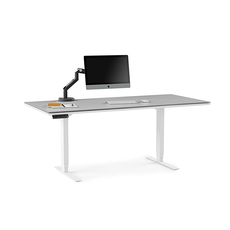 Centro Height Adjustable Computer Desk, 24.75" H x 66" W x 30" D