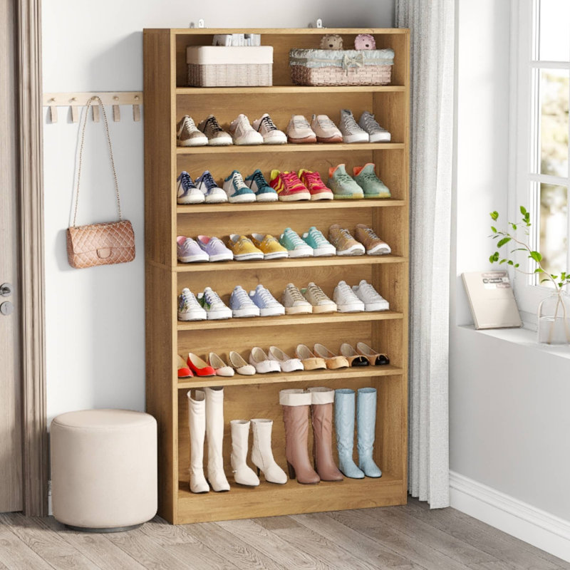 Armoire de rangement à chaussures Teneya, Marron clair