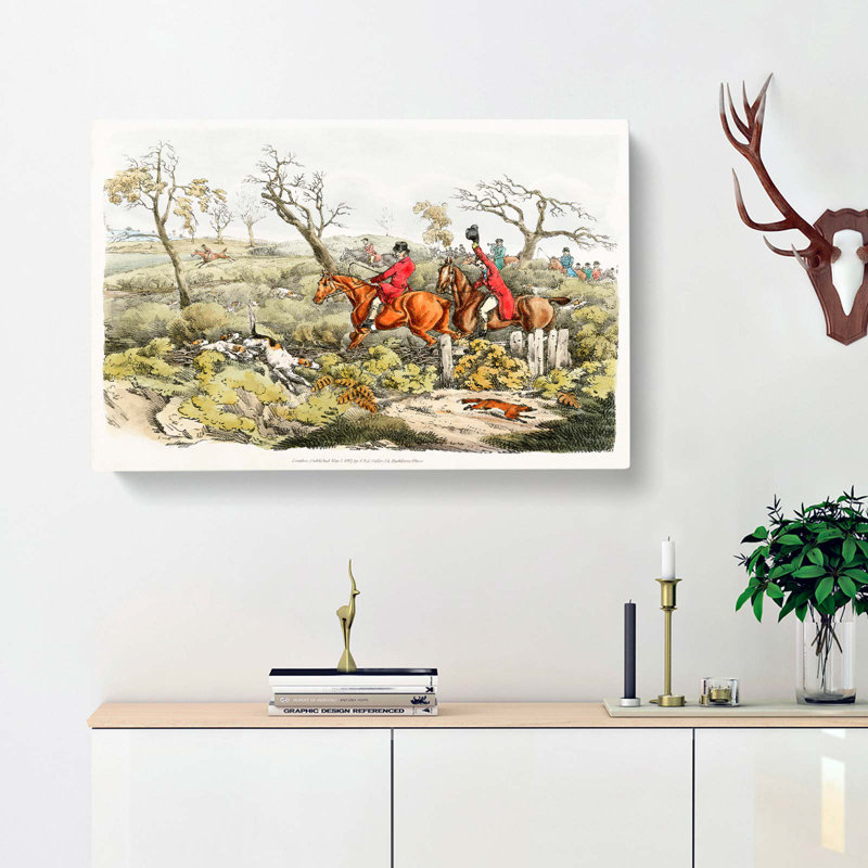 Fox Hunting by Henry Alken - Wrapped Canvas, 35cm H x 50cm W x 3cm D