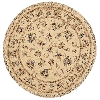 High-Quality Hand-Knotted Ivory Area Rug