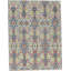 Wool Damask Area Rug in Black/Rust
