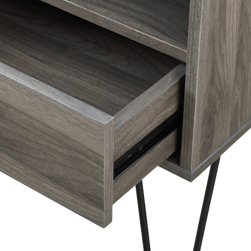 Biskoupky 45cm W Manufactured Wood Bedside Table, Grey