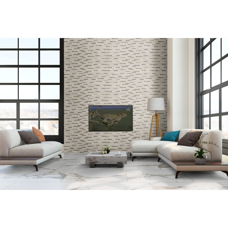 Splitface Corner Ledger 6" x 18" Square Marble Stacked Stone Tile
