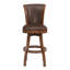 Tabouret de bar / de comptoir pivotant sans accoudoirs en bois et similicuir Shockley-50133822-50133821-41422188