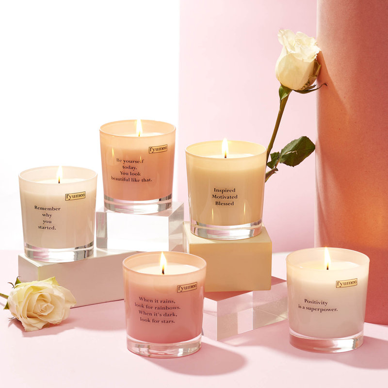 Pink Rose Scented Jar Candle