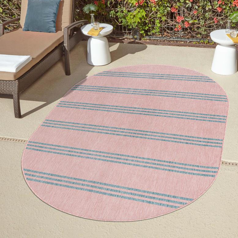 Jill Zarin Anguilla Indoor/Outdoor Rug, Oval 5'3" x 8'