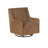 Lural Swivel Brown Rocker Chair