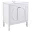 Meuble-lavabo vintage 30 po sans assemblage avec lavabo en céramique, deux portes à fermeture en douceur et tablette réglable, style campagne moderne