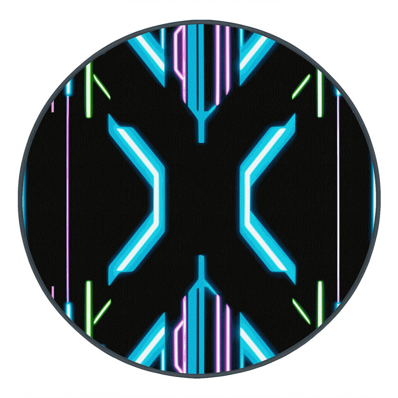 Spectral Overlay Rug, Round 5'