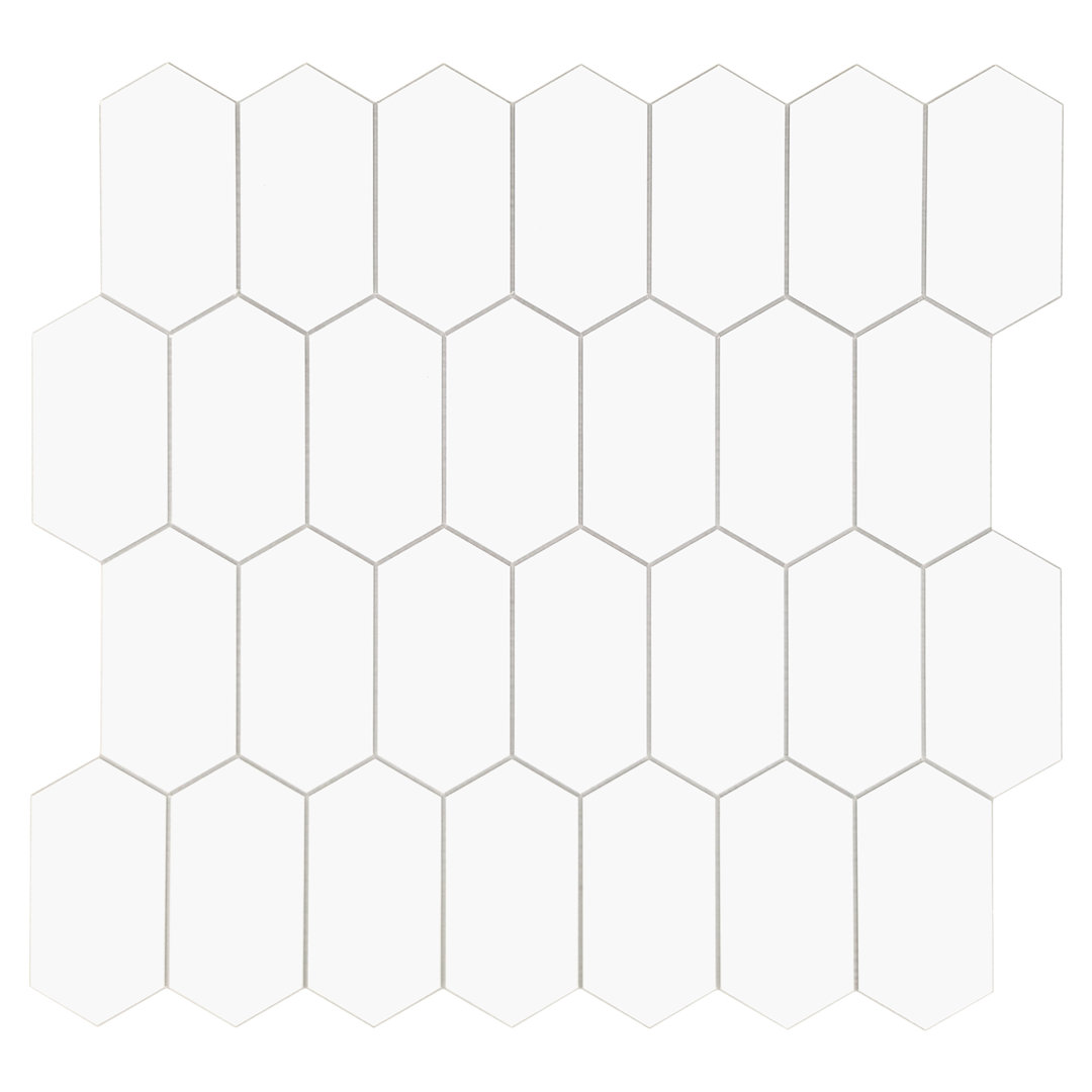 11.5'' x 12'' Long Hexagon Stone Composite Peel & Stick Mosaic Tile Sunwings