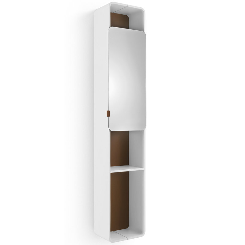 Bej Mirrored Medicine Cabinet, 63" H x 12.2" W x 8.11" D, Rust