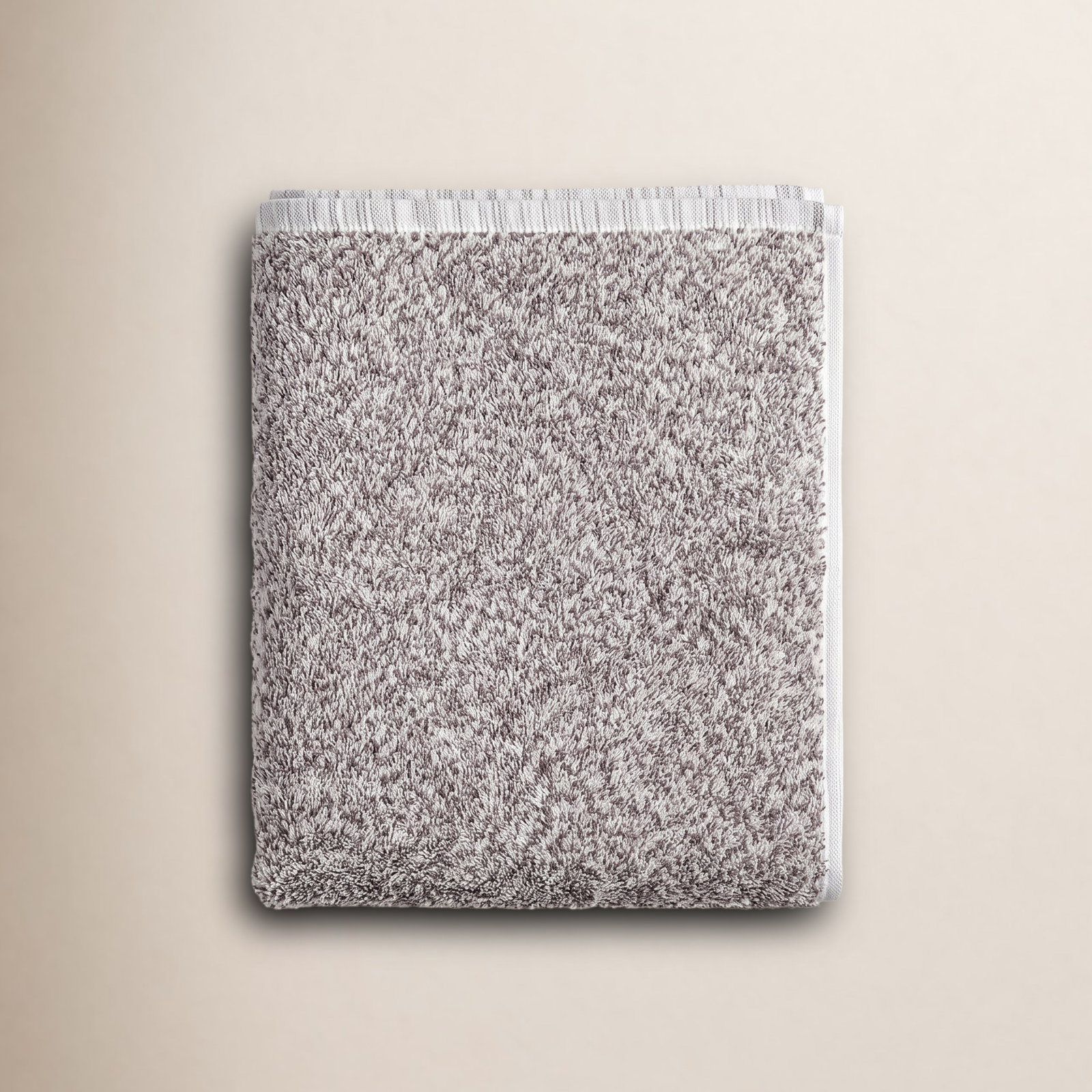Cotton Terrycloth Towel, Light Gray/Dark Gray, Hand Towel - 1 Pack