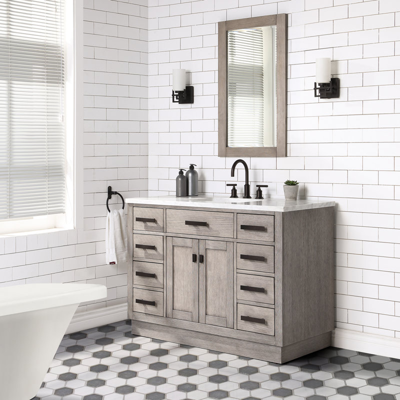 Chestnut 48'' W Single Vanity, Gray Oak