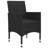  Dining Set Black Solid Acacia Wood 5 Piece Set Ergonomic-1870467907