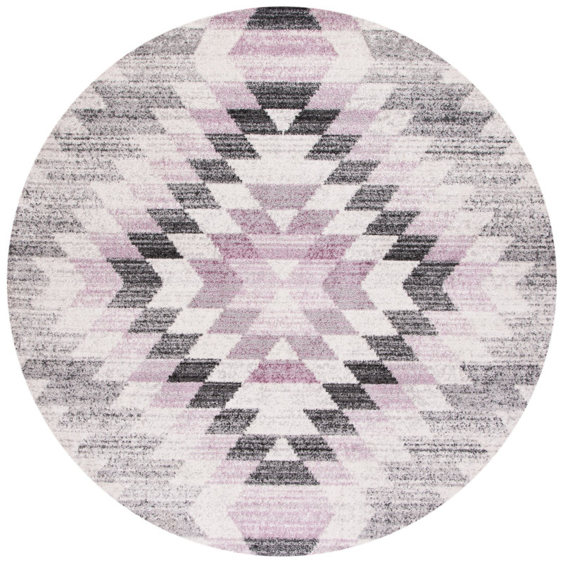 Finney Southwestern Indoor/Outdoor Rug, Round 7'