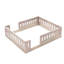 Lit plateforme en bois pleine grandeur avec garde-corps, naturel-476392197