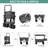 Extra Large Collapsible Wagon W/removable Canopy, 250lbs Foldable Garden Cart W/rear Storage, Big Wheel&adjustable Handles-100706636