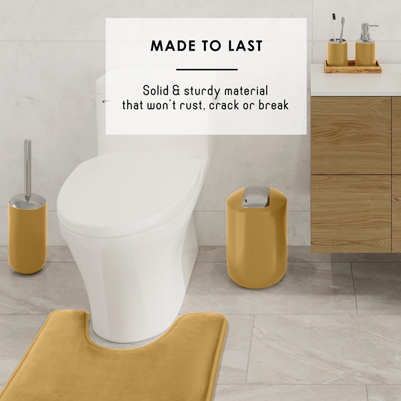 Camel Gold 20-Piece Bathroom Accessory Set with Fabric Shower Curtain