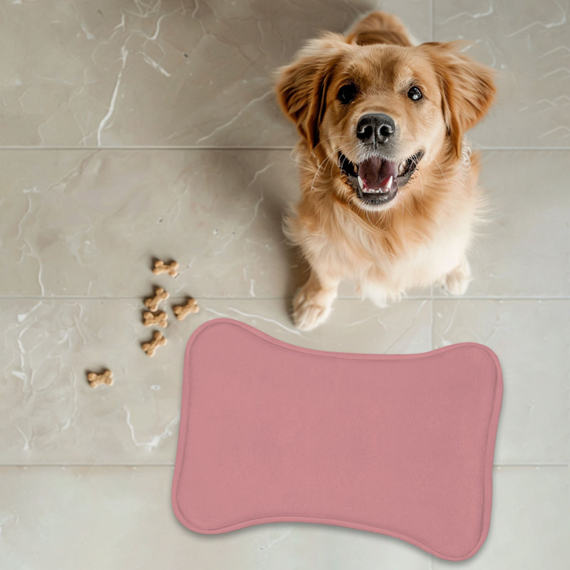 Soft Blossoms - 1 Piece Bone Shape Feeding Mat