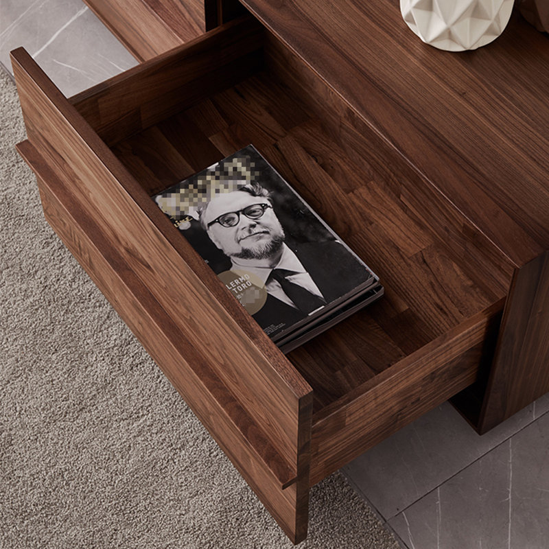All solid wood storage TV cabinet