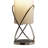 Internal Table Lamp - Chrome, White Linen Shade, Dimmer Switch