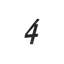 Deltana RNZ4-4 4" Numbers Zinc Die-Cast, Black