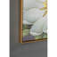 Ensemble de 4 pièces d'art mural encadré botanique fleur blanche, impressions neutres de magnolia gris et or pour la décoration intérieure